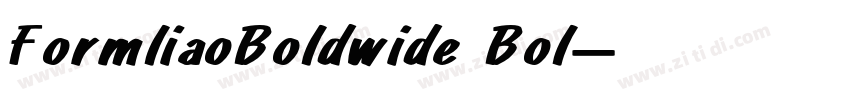 FormliaoBoldwide Bol字体转换